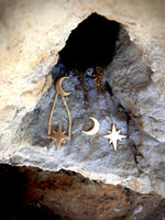 Load image into Gallery viewer, Long Moon and Stars Necklace
